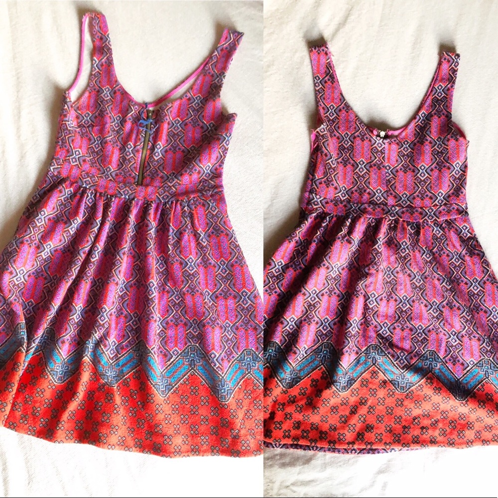 Anthropogie Maeve Pink Multi dress *with pockets*